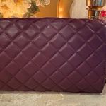 Badgley Mischka Purple Crossbody Bag with Gold Hardware and Quilted Design Photo 10