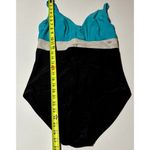 Ballet One Piece Swimsuit Women’s Size 38DD Underwire Bra Blue Black White Size L Photo 7