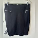 Michael Kors  Black Pencil Skirt with Zipper Details Photo 1