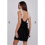 Saints + Secrets  LAKYN LACE BUST TIED BACK MINI DRESS BLACK Size Small Photo 1