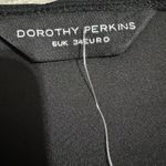 Dorothy Perkins New Black Peplum Top Gold Studded Neckline Hem Women Size XS Photo 3