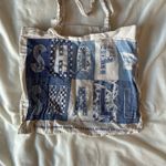 Opening Ceremony Beige Blue Cotton Small Shopping Bag Photo 2