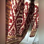Lucky Brand  Jacquard Boyfriend boho cotton Cardigan Oversized Sweater size M Photo 4