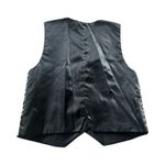 Vtg June Taylor Cat Tapestry Vest Kitty Feline Button Front Brown Black Size M Photo 3