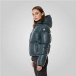 Bod & Christensen leather puffer jacket Blue Photo 2