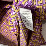 Pleione ANTHROPOLOGIE Blouse Sleeveless tie neck button up shirt pink purple L Photo 4