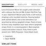 Lulus Hot Pink Strappy Back Tank Top XS Photo 3