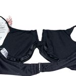 NEW Bingo Surf Black V Top Bralette Ribbed Bikini Top size Large Photo 3