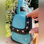 Turquoise Rhinestone Skull Concealed Carry Shoulder Bag & Wallet Set NWT Blue Photo 6