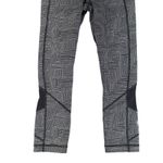 Lululemon  Pace Rival Crop Leggings‎ Capri Pocket Black Pattern Mesh Women's Sz 4 Photo 3