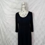 Soma Buttery Soft Jersey Black High Low 3/4 Sleeve Midi Dress Size L NWT Photo 8