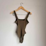 Princess Polly  Green Ribbed Seamless Bodysuit Size 8 Photo 2