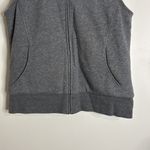 L.L. Bean Women’s Gray Full Zip Outdoor Faux Fur Lined High Neck Vest Gilet sz S Photo 4