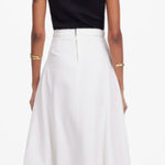 Madewell  | NWT Fluted Midi Skirt in Tile White | Sz 23 Photo 0