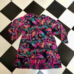 Judith Ann Creations Vintage 60s  Beaded Silk Colorful Kaftan Mini Dress Magenta Photo 10