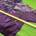 Vintage‎ Womens Windbreaker LG Purple Funky Floral 9ps Grandma Grunch Jacket EUC Photo 5