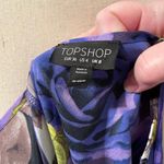 Topshop Purple Yellow Floral high-low Tank Top Blouse Size 4 Y2K Festival Photo 3