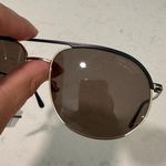Tom Ford  Black and Gold Aviator Sunglasses Photo 9