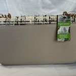 Badgley Mischka  Crossbody with Frame & Wool on Cover  Off White NWT Photo 1