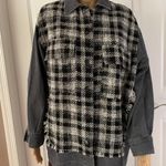 ZARA Denim Tweed Button-Front Jacket Photo 6