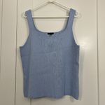 Halogen New 3X Blue Ribbed Knit Tank Top Photo 2