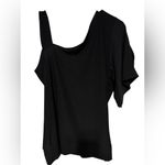 Fashion Bug  black rhinestone cold shoulder blouse size medium Photo 3