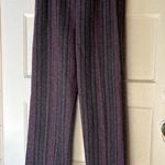 Vintage 80s Go With Tiger wool blend high waist sailor Black &pink pants Small Size 24 Photo 0