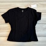 Quince  Stretch Cotton Jersey Fitted T-Shirt Black Large NWT IN PACKAGE Photo 3