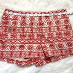 Loft  Red Embroidered Shorts Photo 4