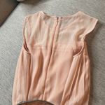 Bebe  Belted Pink Green‎ Ombre Zip Back Pleated Dress Knee Length Photo 3