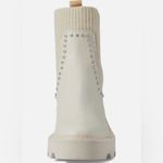 DV by Dolce Vit Dolce Vita Hoven Stud H2O Ivory Leather Pull On Round Toe Chunky Platform Boots Photo 2