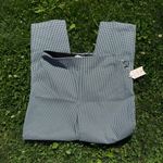 Cupcakes and Cashmere NWT  Black White High Rise Gingham Pull On Crop Pants Photo 0