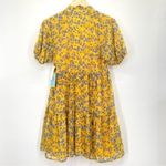 CeCe Yellow Flowy Floral Print Babydoll Dress Photo 11