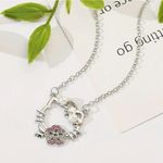 Hello Kitty  Gorgeous Stainless Steel Silver Rhinestone Necklace Photo 1