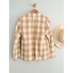 Sézane Sezane | | Veste Christie Jacket in Carreau Beige Ochre Bordeaux Sz 34/2 Photo 11