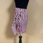 Wild Honey 🛍️  Red White Candy Striped Wrap Mini Skirt Beach Cover Up Size M Photo 8