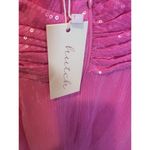 Hutch Anthropologie Tylia Maxi Dress Size 0 Barbie Pink Ruched Bodice Sequined Photo 7