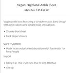 Free People NWOT vegan highland ankle boot Photo 7