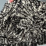 Who What Wear Black & White Floral Print Oversized Fringe Trim Scarf Photo 2