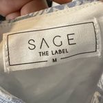 Sage  the label Deep V Neck Floral Midi Dress Slit Tie Size M Photo 5