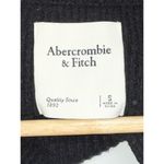 Abercrombie & Fitch  Black Ribbed Knit Collared Long Sleeve V-Neck Sweater Size S Photo 2