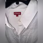 STAUD NWOT  Lisa Front Cutout waist tie midi white Shirt Dress sz XL Photo 5