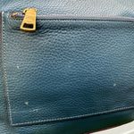 Coach Pebbled Leather Duffle Shoulder Bag 50115 Twist Lock Blue Hobo Crossbody L Photo 7