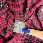 Rock & Republic Red Silver And Black Plaid Shirt Size Medium Photo 4