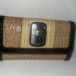 Guess Vintage Tan & White Embossed Leather trifold wallet Photo 0