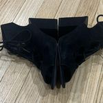 Black Tie Up Open Toe Heeled Shoes Size 37 Photo 3