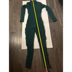 Cherie Los Angeles Green Popcorn Zippered Jumpsuit S Holiday Party Bodycon Xmas Photo 4