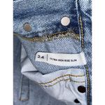 PacSun  Ultra High Rise Slim Cropped Jeans Womens 24 Blue Denim Cotton Button Fly Photo 5