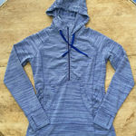 Athleta Heavenly Hail Hoodie 2 Women’s Size Small Blue Space Dye Athletic Top Photo 0