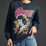 Anthropologie Letluv David Bowie Band Graphic Crewneck Sweatshirt in Size Small Photo 0